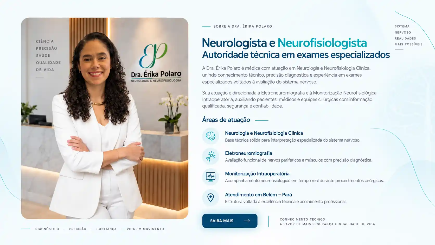 Dra. Érika Polaro, neurologista e neurofisiologista em Belém